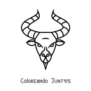Imagen para colorear de símbolo de una cabra
