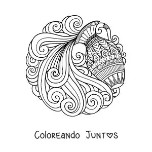 Imagen para colorear de mandala del signo Acuario