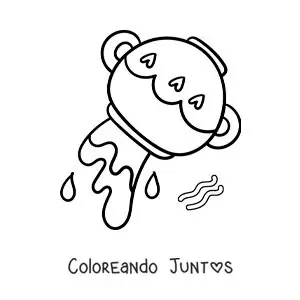 Imagen para colorear del signo Acuario kawaii