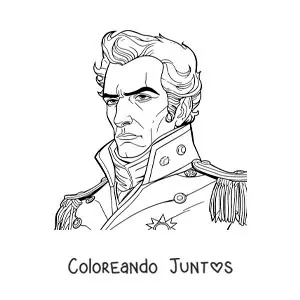 Simón Bolívar como Libertador animado