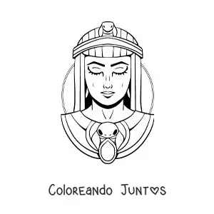 El rostro de Cleopatra del Antiguo Egipto