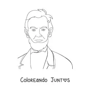Imagen para colorear del presidente Abraham Lincoln