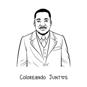 Martin Luther King Jr animado fácil
