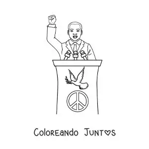 Martin Luther King animado en su discurso I have a dream