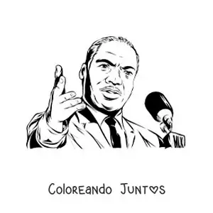 Imagen para colorear del discurso de Martin Luther King