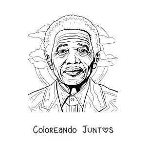 Retrato de Nelson Mandela