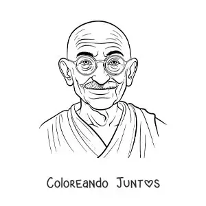 Mahatma Gandhi sonriendo