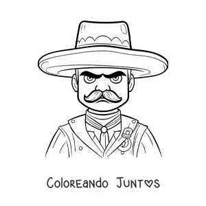 Caricatura del revolucionario Emiliano Zapata
