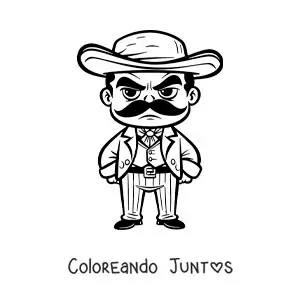 Caricatura infantil del mexicano Emiliano Zapata