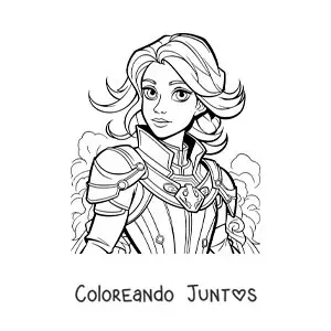 Caricatura infantil de Juana de Arco
