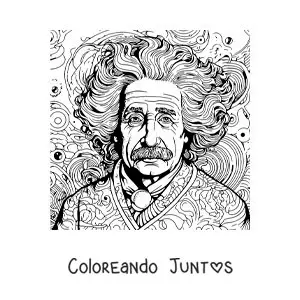Retrato divertido de Albert Einstein