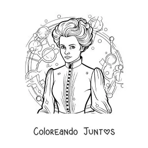 La científico Marie Curie animada