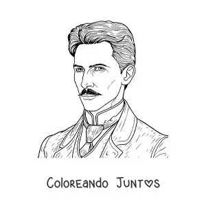 Retrato de Nikola Tesla
