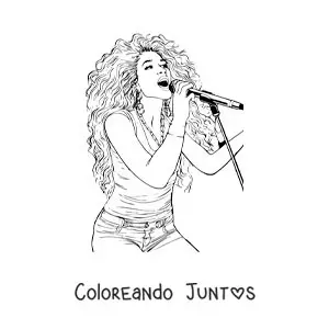 Shakira animada cantando