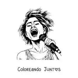 Miley Cyrus cantando en estilo realista