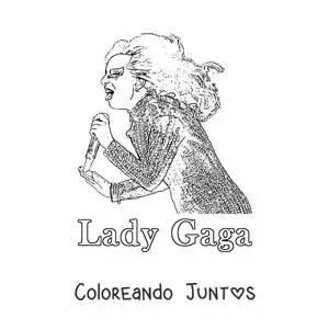 Lady Gaga en un concierto en estilo realista