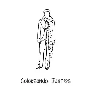 Imagen para colorear de silueta de Harry Styles