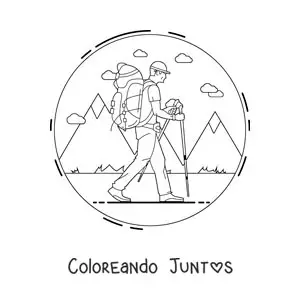 Un caminante haciendo senderismo con una mochila