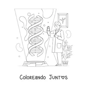 Científico en un laboratorio de genética
