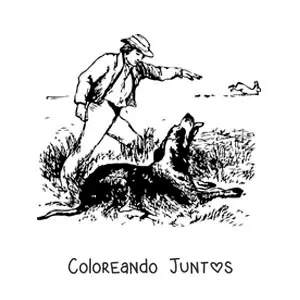 Un cazador de patos dando instrucciones a su perro