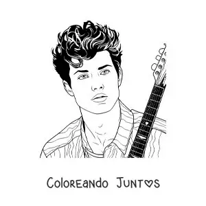 Un retrato de Shawn Mendes en estilo realista