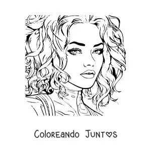 Imagen para colorear de Karol G animada