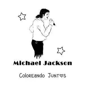 Imagen para colorear de Michael Jackson cantando