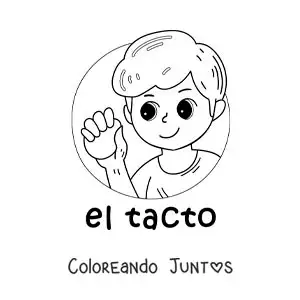 Un niño tocando una pelota con la mano