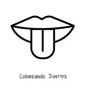 Imagen para colorear de una lengua