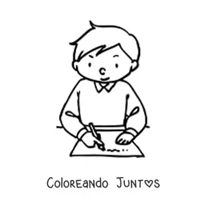 Niño estudiando