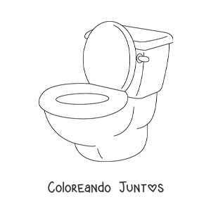 Imagen para colorear de la taza del inodoro