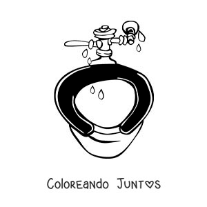 Imagen para colorear de un retrete