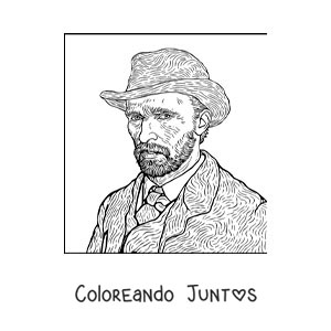 Autorretrato con sombrero de Van Gogh