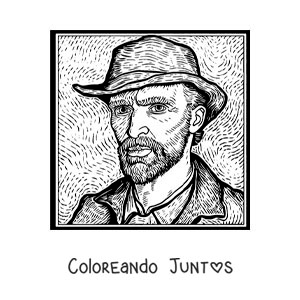 Una caricatura del autorretrato de Van Gogh