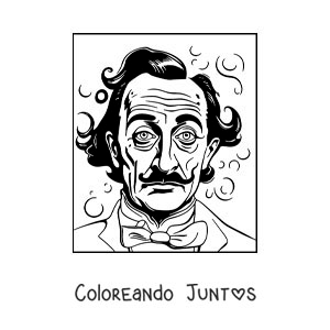 Imagen para colorear de salvador dalí