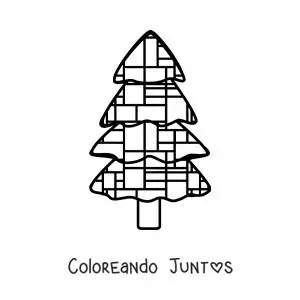 Árbol al estilo de Piet Mondrian para niños