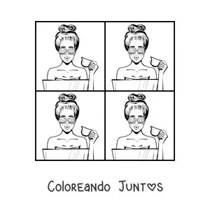 Retrato de una chica al estilo de Andy Warhol