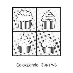 Cupcakes al estilo pop art de Andy Warhol para niños