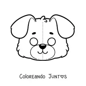 Imagen para colorear de máscara de perro para recortar