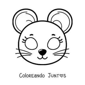 Imagen para colorear de máscara de ratón