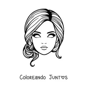 Imagen para colorear de máscara de Barbie