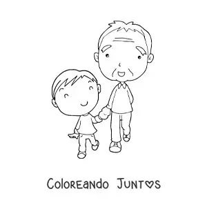 Abuelo kawaii con su nieto