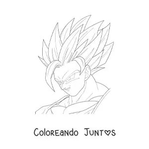 Cara de Goku Super Saiyajin