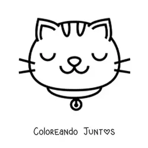 Imagen para colorear de la cara de un gato