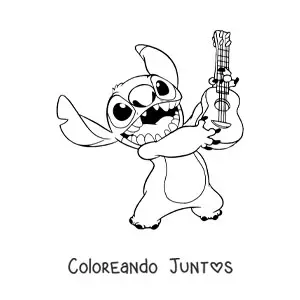 Stitch con un ukelele