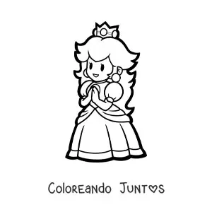 Paper Peach sonriendo