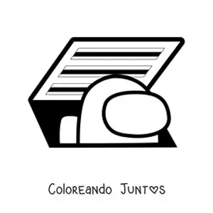 Imagen para colorear de una trampilla de Among Us