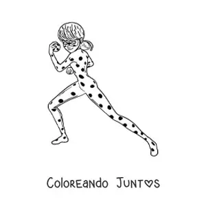 Imagen para colorear de Ladybug con su yoyo