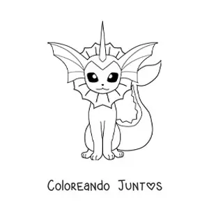 Imagen para colorear del pokémon Vaporeon