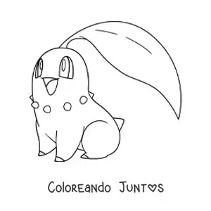 Imagen para colorear del pokémon Chikorita